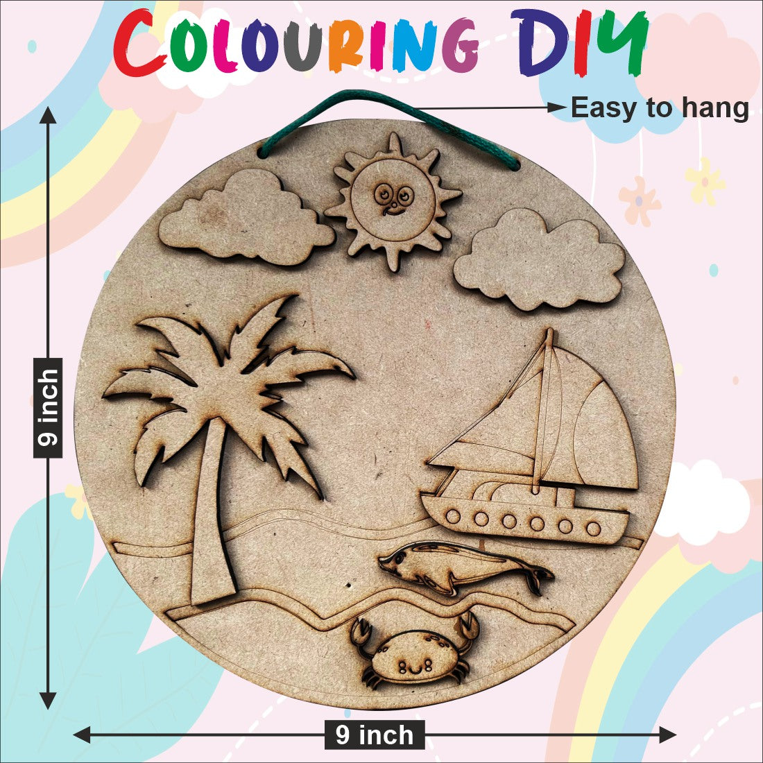 Sailing Adventure Wall Decor DIY Colouring kit for kids