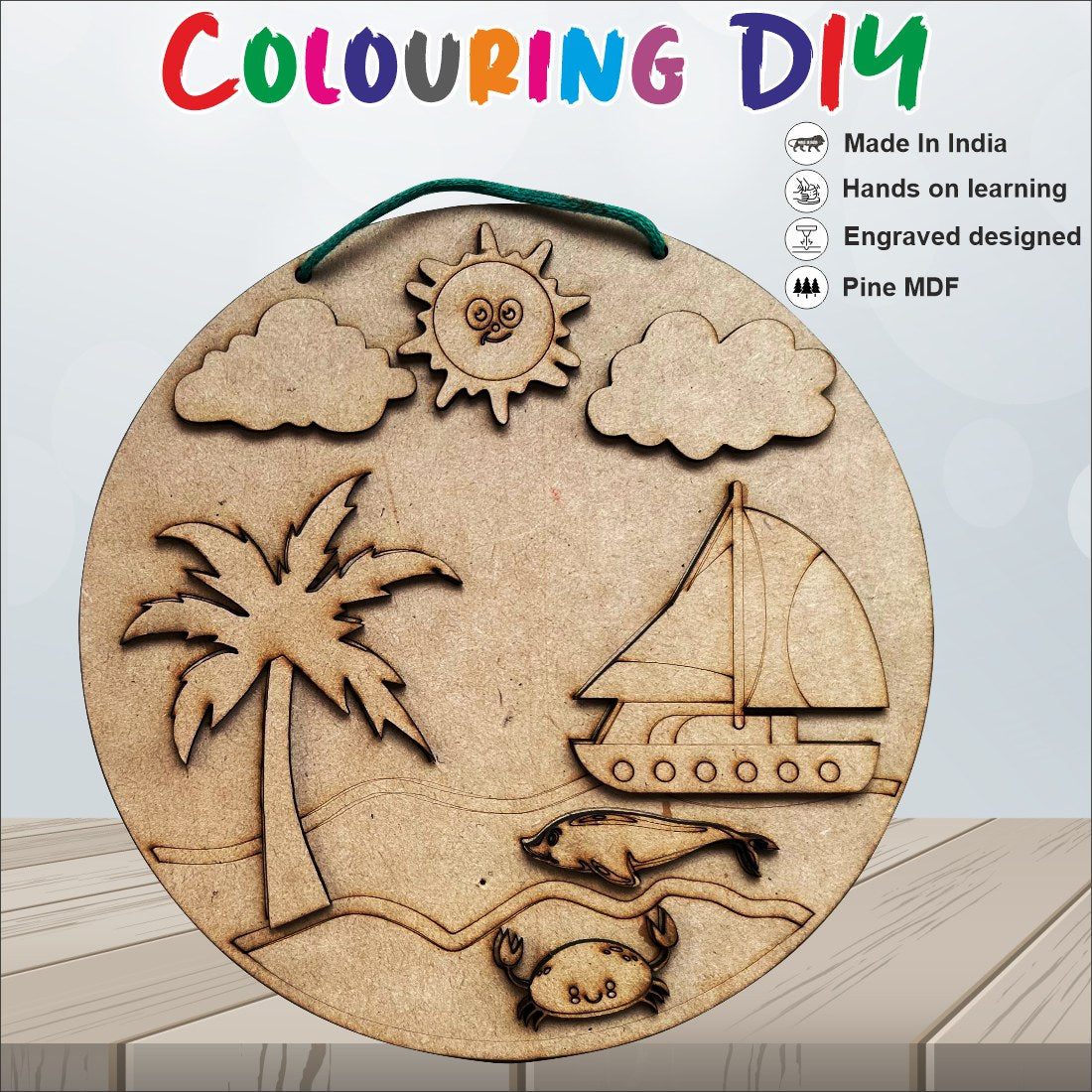 Sailing Adventure Wall Decor DIY Colouring kit for kids