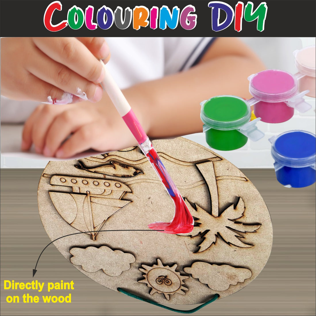 Sailing Adventure Wall Decor DIY Colouring kit for kids