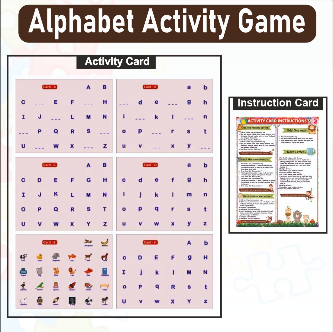 Wooden Alphabet Activity Game