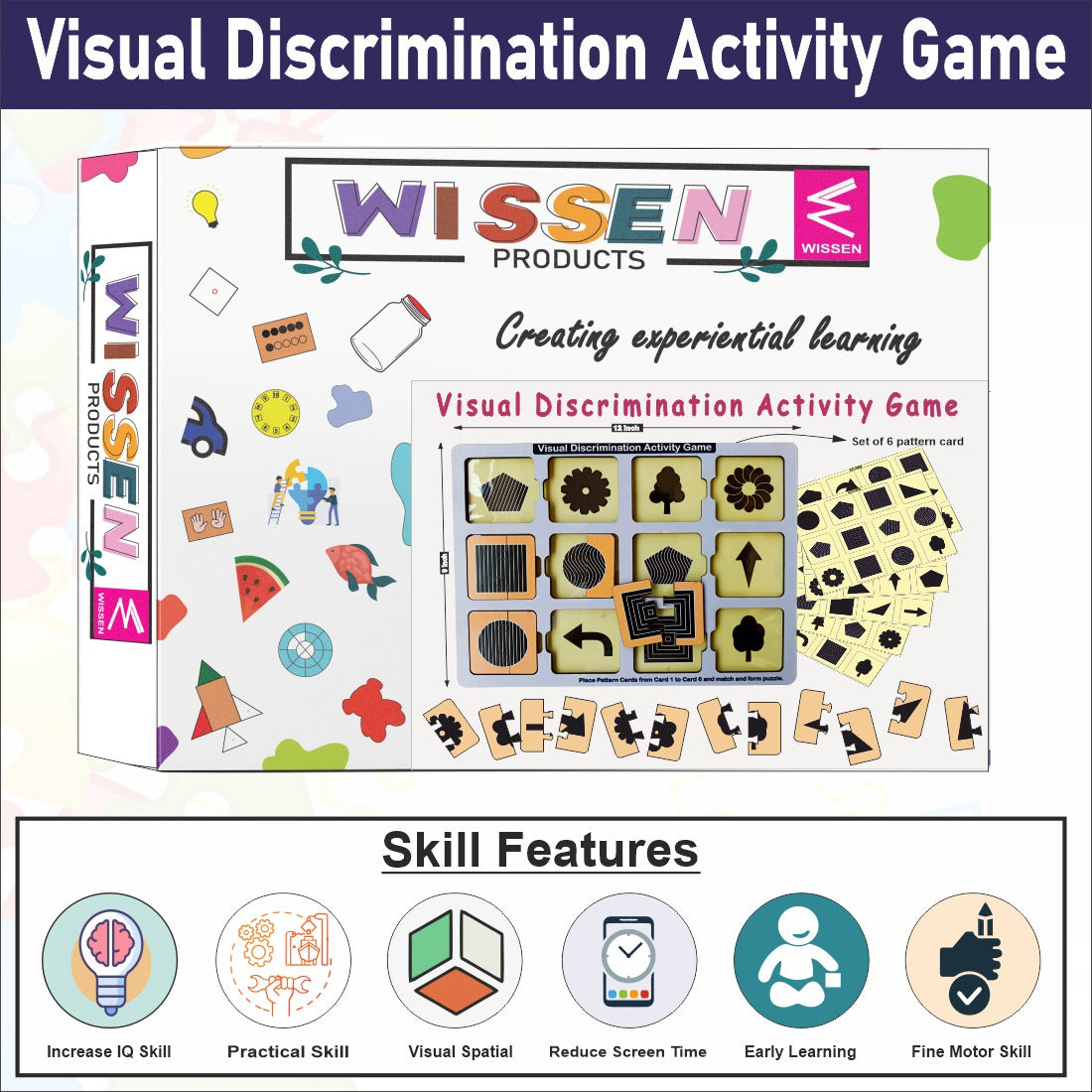 WISSEN Wooden Visual Discrimination Activity Game