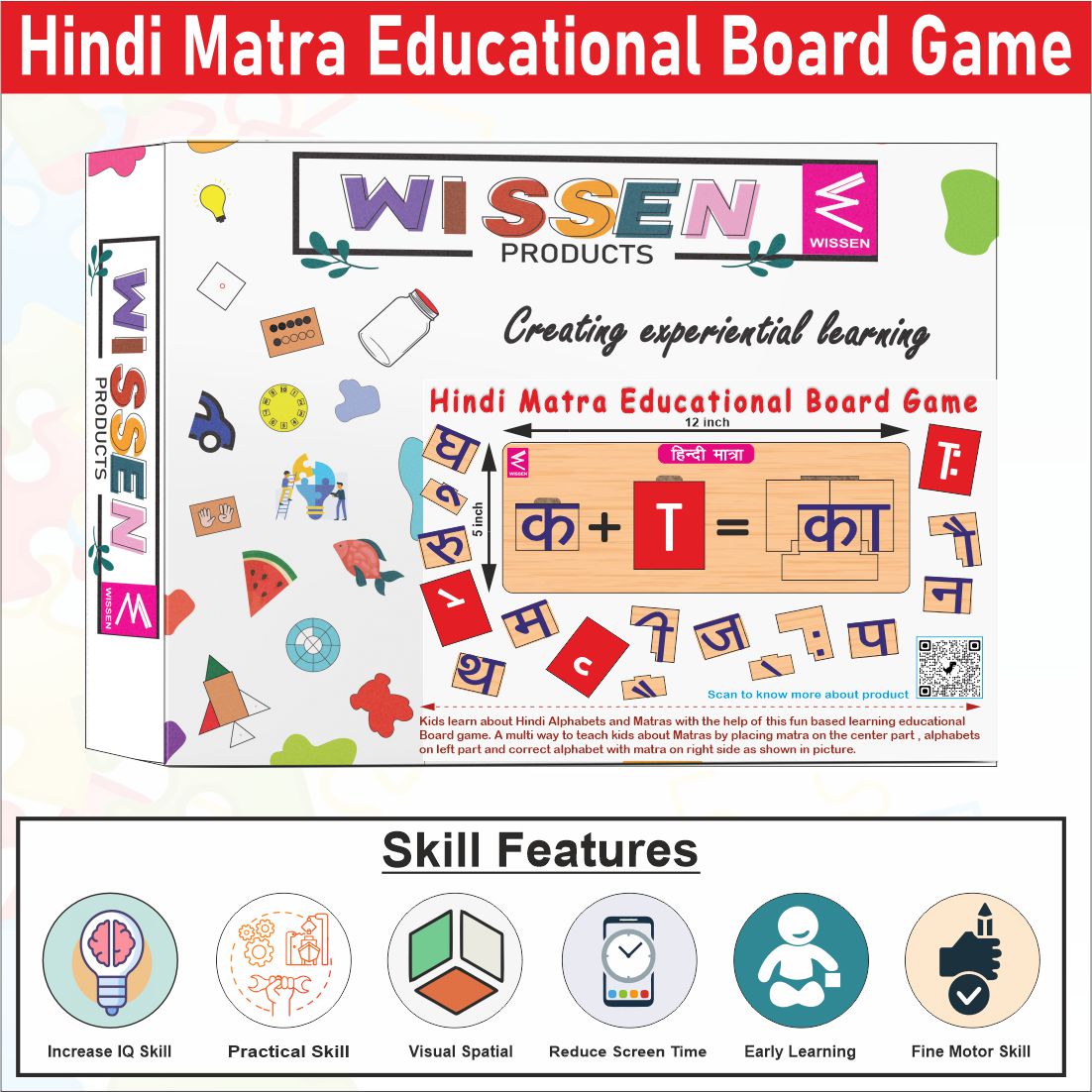 Wooden Hindi Matra Educational Board Game