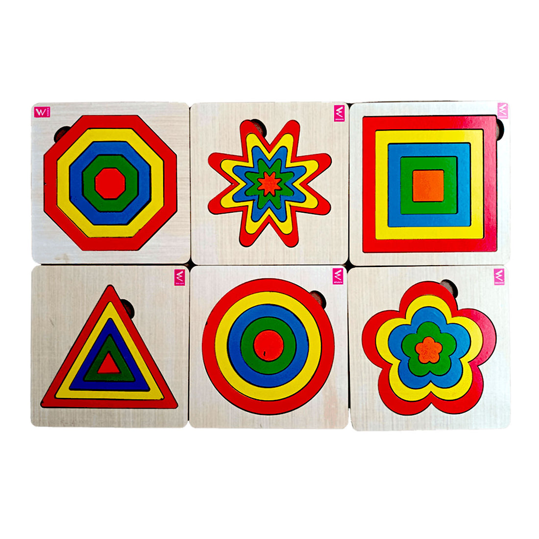 Wooden Geometric Seriation Puzzle Educational Board Game= 6*6 inch