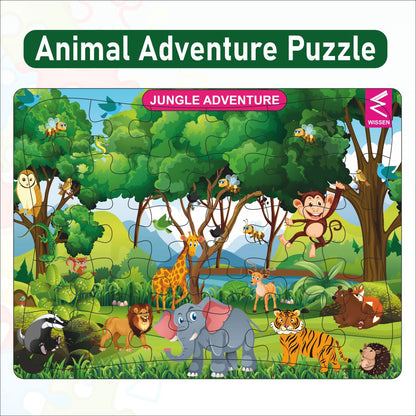 Wooden Jigsaw puzzle -12*9 inch- Jungle theme