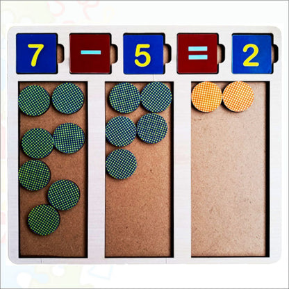 Wooden Counting, Addition and Subtraction Game