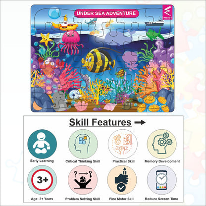 Wooden Jigsaw puzzle -12*9 inch- Under Sea theme