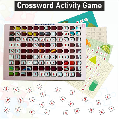 Wooden Crossword Activity Board game