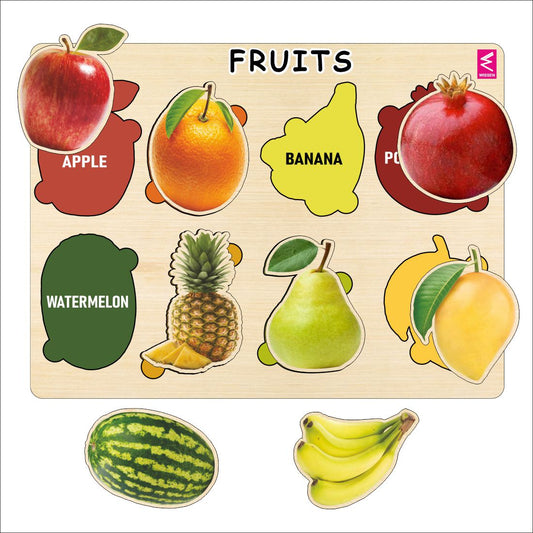 Wooden Hide and See Fruits Puzzle