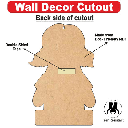 Wooden(MDF) Wall Decor Cutout for kids- Use a tissue -Learning through Fun design - 12*18 inch